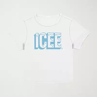 Juniors Icee Cropped Tee Womens Crew Neck Short Sleeve Graphic T-Shirt