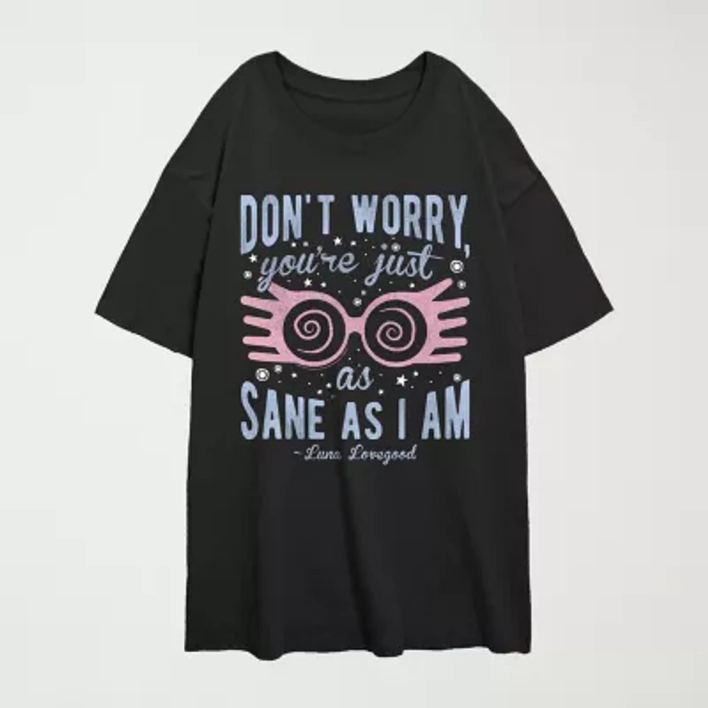 Juniors Harry Potter Luna Lovegood Tee Womens Crew Neck Short Sleeve Harry Potter Graphic T-Shirt