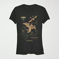 Juniors How To Train Your Dragon Tee Womens Crew Neck Short Sleeve Graphic T-Shirt