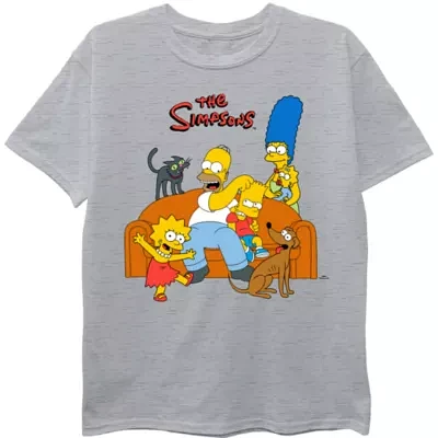 Little & Big Boys Crew Neck Short Sleeve The Simpsons Graphic T-Shirt
