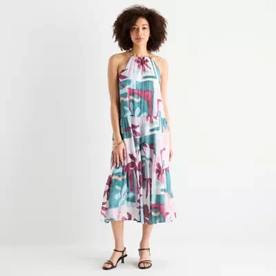 a.n.a Halter Neck Womens Sleeveless Maxi Dress