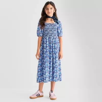 Thereabouts Little & Big Girls 2-pc. Short Sleeve Puffed A-Line Dress