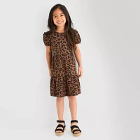 Thereabouts Little Girls Short Sleeve Puffed A-Line Dress