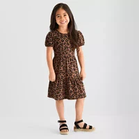Thereabouts Little Girls Short Sleeve Puffed A-Line Dress