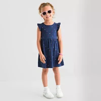 Thereabouts Little Girls Short Sleeve Flutter A-Line Dress