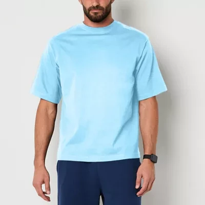 Xersion Oversized Heavyweight Mens Crew Neck Short Sleeve T-Shirt