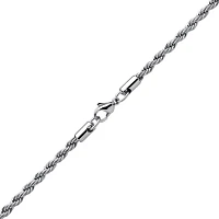 Mens 4mm Stainless Steel Rope Chain