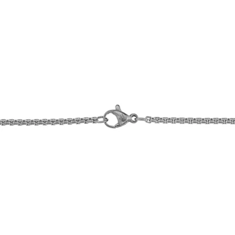 Mens Stainless Steel 18" 2mm Round Box Chain