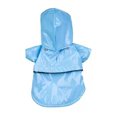 The Pet Life Baby Blue Pvc Waterproof Adjustable Raincoat