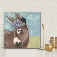 Courtside Market Pretty Donkey Canvas Art