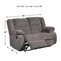 Signature Design by Ashley® Henderson Pad-Arm Reclining Loveseat