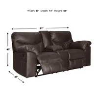 Signature Design by Ashley® Boxberg Pad-Arm Reclining Loveseat