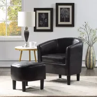 Take a Seat Churchill Accent Chair with Ottoman