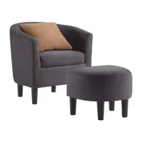 Take a Seat Churchill Accent Chair with Ottoman