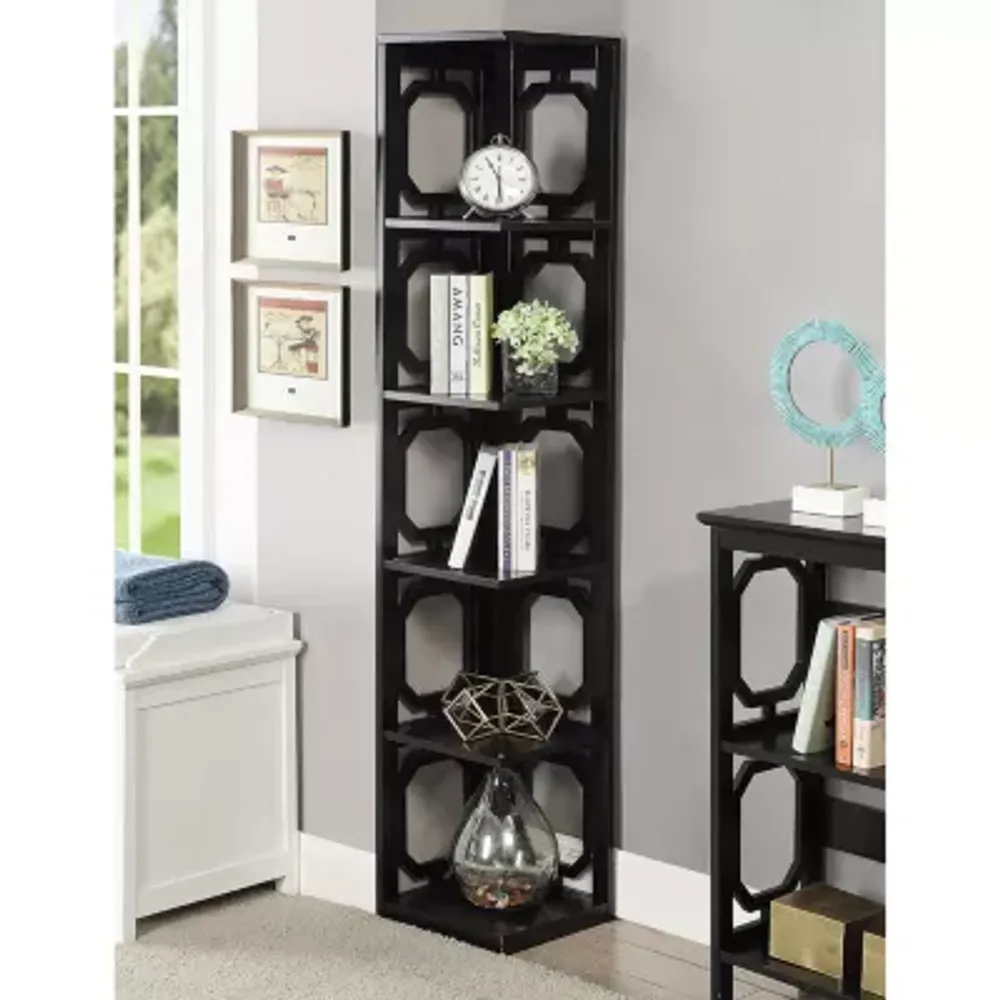 Omega Office And Library Collection 5-Shelf Bookcase