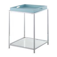 Palm Beach Living Room Collection Storage Glass Console Table