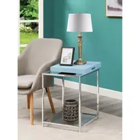 Palm Beach Living Room Collection Storage Glass Console Table