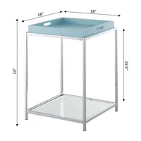 Palm Beach Living Room Collection Storage Glass Console Table