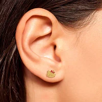 14K Gold 6mm Hello Kitty Stud Earrings