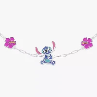 Disney Collection Sterling Silver Flower Lilo & Stitch Stitch Bolo Bracelet