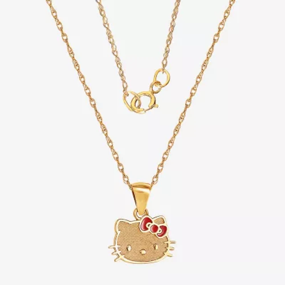 Girls 14K Gold Hello Kitty Pendant Necklace