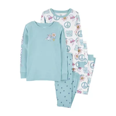 Carter's Little & Big Girls 4-pc. Pant Pajama Set