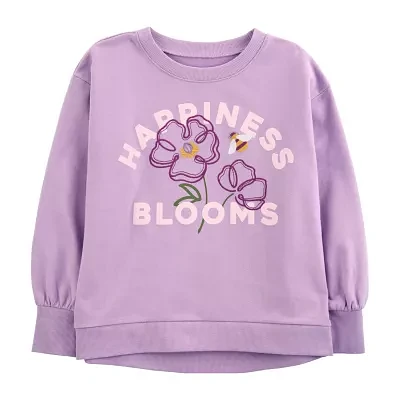 Carter's Little & Big Girls Round Neck Long Sleeve Sweatshirt