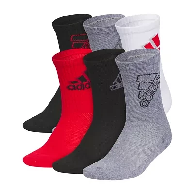 adidas Little & Big Boys 6 Pair Crew Socks