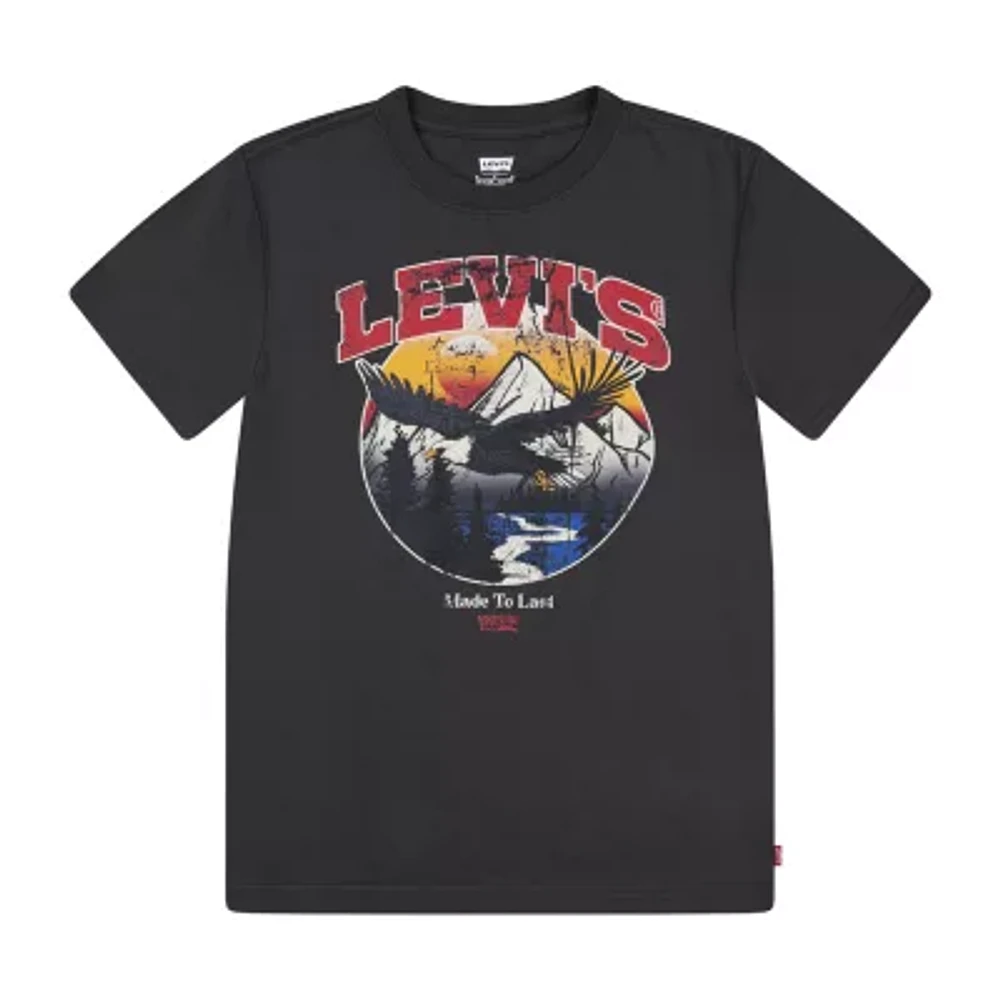 Levi's Big Boys Crew Neck Short Sleeve Graphic T-Shirt