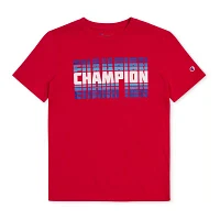 Champion Big Boys Crew Neck Short Sleeve Graphic T-Shirt