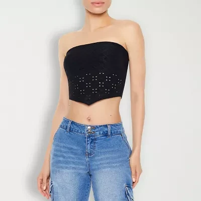 Forever 21 Eyelet Womens Tube Top Juniors