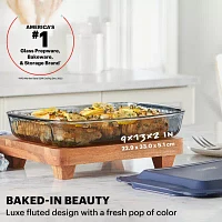 Pyrex Sculpted Tinted 3-qt. Glass Baking Dish