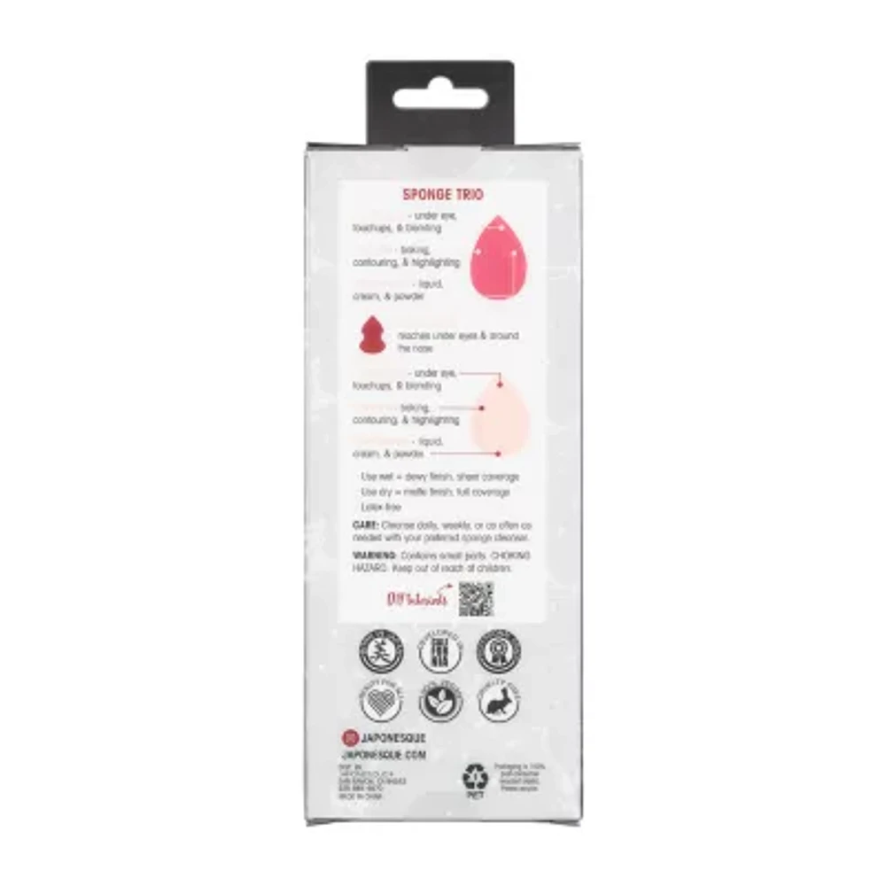 Japonesque Perfect Complexion Pink Sponge Trio