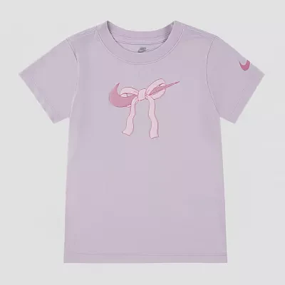 Nike Little Girls Crew Neck Short Sleeve Graphic T-Shirt