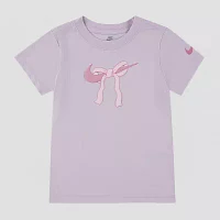 Nike Little Girls Crew Neck Short Sleeve Graphic T-Shirt