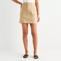 a.n.a Womens High Rise Stretch Fabric Denim Skirt