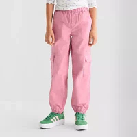 Thereabouts Little & Big Girls Cargo Cuffed Jogger Pant