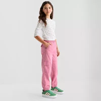 Thereabouts Little & Big Girls Cargo Cuffed Jogger Pant