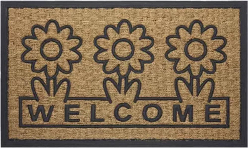 Achim Welcome Daisies Coir 18"X30" Doormat