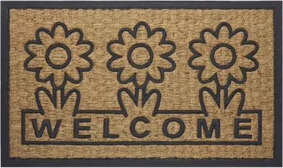 Achim Welcome Daisies Coir 18"X30" Doormat
