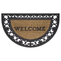 Achim Welcome Fleur De Lis Coir 18"X30" Wedge Doormat