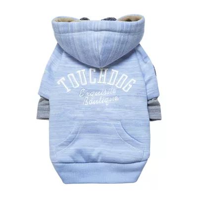 Touchdog Hampton Beach Designer Ultra Soft Sand-Blasted Cotton Pet Dog Hoodie Sweater