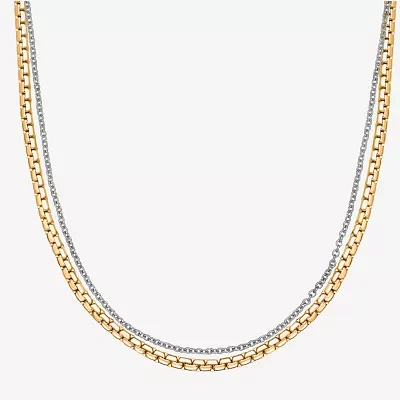 Stainless Steel Inch Solid Link Chain Necklace