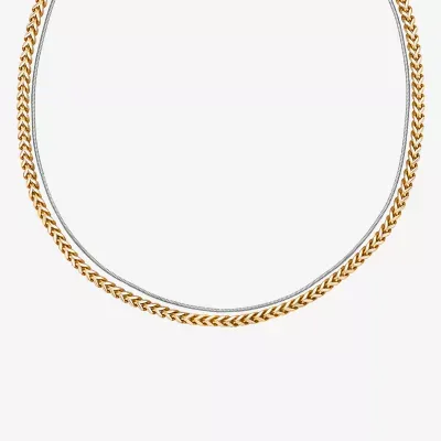 Stainless Steel Inch Solid Wheat Chain Necklace