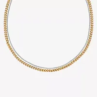 Stainless Steel Inch Solid Wheat Chain Necklace