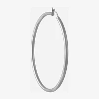 Sterling Silver Large Polished Hoop Earrings