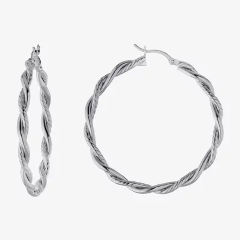Sterling Silver 50.8mm Hoop Earrings
