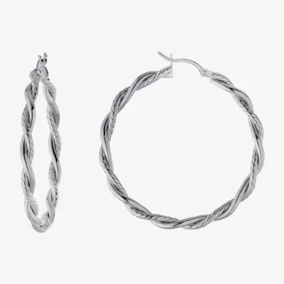 Sterling Silver 50.8mm Hoop Earrings