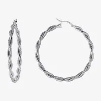 Sterling Silver 50.8mm Hoop Earrings