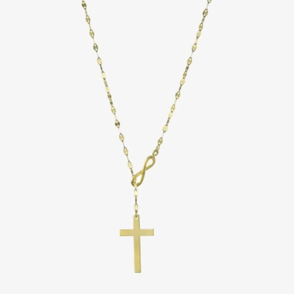 Womens 14K Gold Over Silver Cross Pendant Necklaces